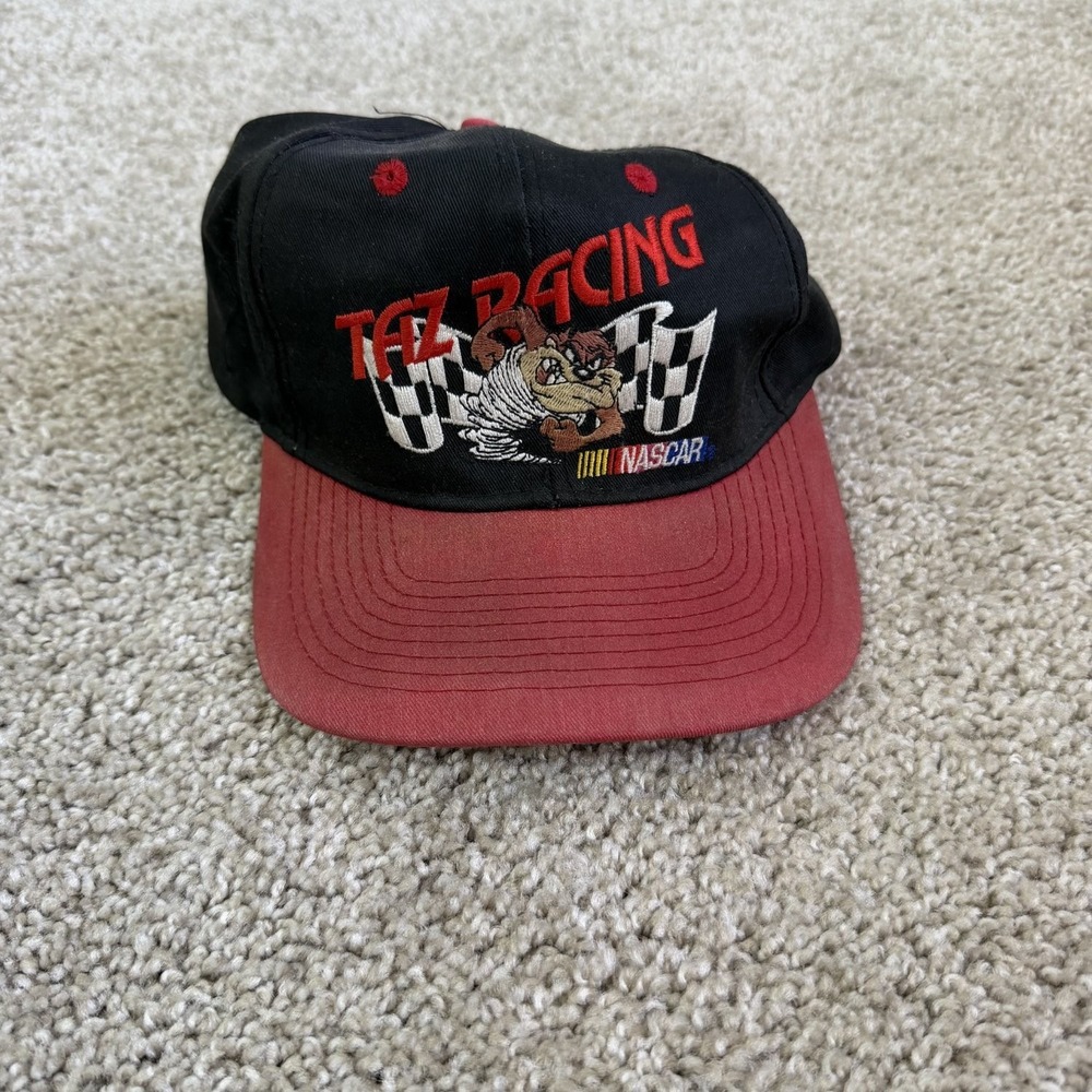Drew Pearson Company Looney Tunes Taz Racing Nascar Snapback Baseball Cap Black
